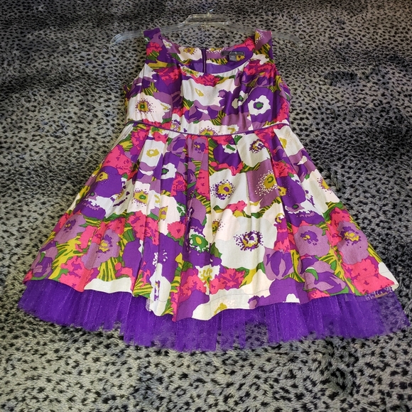 Floral Midi Dress with Tulle detail - Picture 6 of 6